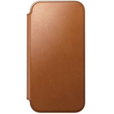 NOMAD Modern Leather Folio - etui do iPhone 18 Pro Max / 17 Pro Max kompatybilne z MagSafe, skóra Horween (saddle)