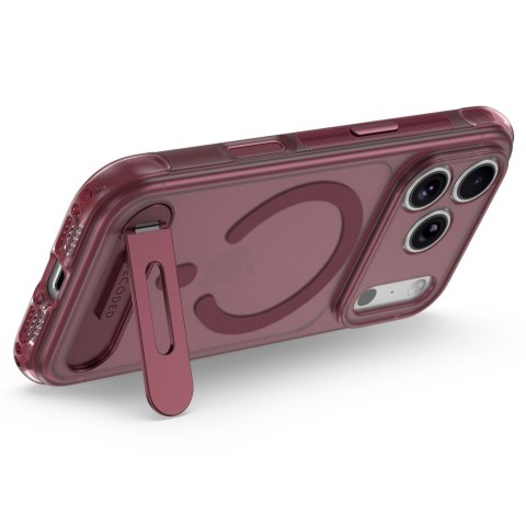 Decoded AntiMicrobial Hybrid Stand Backcover - etui do iPhone 18 Pro Max / 17 Pro Max kompatybilne z MagSafe (rose quartz)