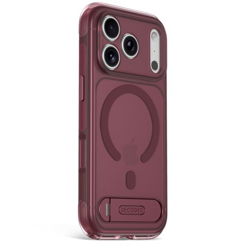 Decoded AntiMicrobial Hybrid Stand Backcover - etui do iPhone 18 Pro Max / 17 Pro Max kompatybilne z MagSafe (rose quartz)