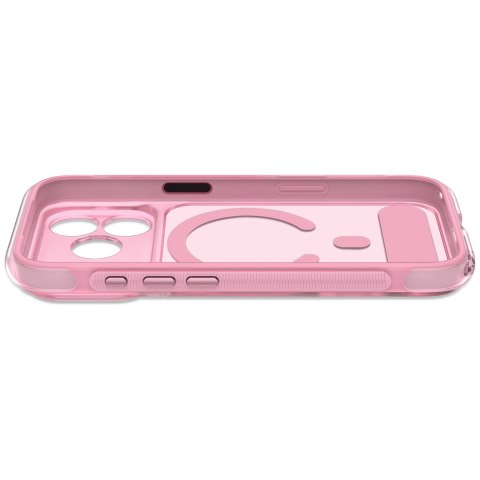 Decoded AntiMicrobial Hybrid Stand Backcover - etui z podstawką do iPhone 18 Pro / 17 Pro kompatybilne z MagSafe (clear pink)