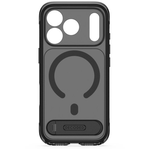 Decoded AntiMicrobial Hybrid Stand Backcover - etui z podstawką do iPhone 18 Pro / 17 Pro kompatybilne z MagSafe (frosted black)