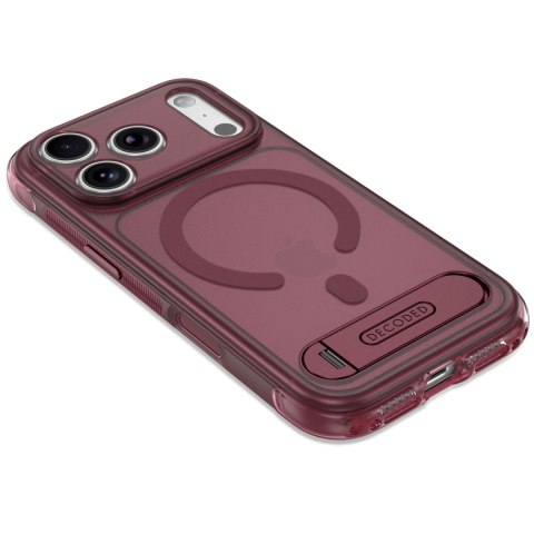 Decoded AntiMicrobial Hybrid Stand Backcover - etui z podstawką do iPhone 18 Pro / 17 Pro kompatybilne z MagSafe (rose quartz)