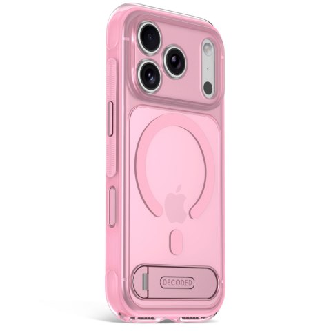 Decoded AntiMicrobial Hybrid Stand Backcover - etui z podstawką do iPhone 18 Pro Max / 17 Pro Max kompatybilne z MagSafe (clear 
