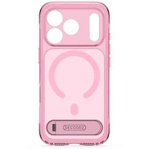 Decoded AntiMicrobial Hybrid Stand Backcover - etui z podstawką do iPhone 18 Pro Max / 17 Pro Max kompatybilne z MagSafe (clear 