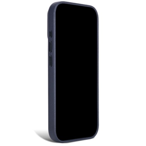 Decoded Leather Backcover - skórzane etui do iPhone 18 Pro / 17 Pro kompatybilne z MagSafe (midnight)