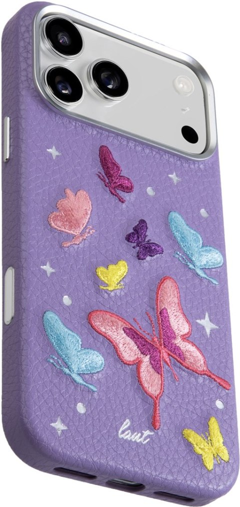 Laut Twine Edge - etui do iPhone 18 Pro / 17 Pro kompatybilne z MagSafe (lilac butterfly)