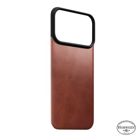 NOMAD Magnetic Leather Back - nakładka magnetyczna na iPhone 18 Pro / 17 Pro kompatybilna z MagSafe, skóra Horween (olde dublin)