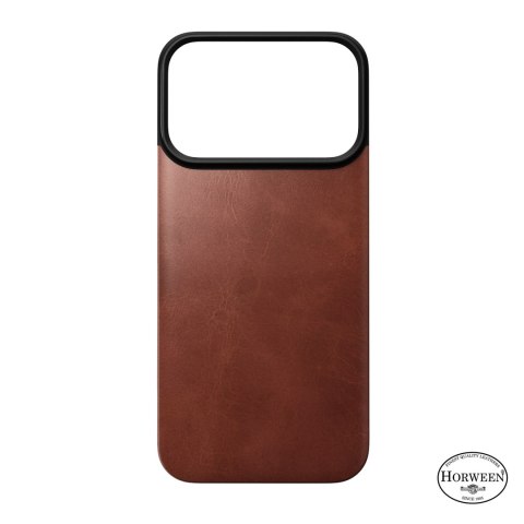 NOMAD Magnetic Leather Back - nakładka magnetyczna na iPhone 18 Pro / 17 Pro kompatybilna z MagSafe, skóra Horween (olde dublin)
