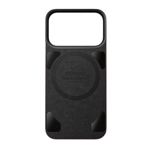 NOMAD Magnetic Leather Back - nakładka magnetyczna na iPhone 18 Pro / 17 Pro kompatybilna z MagSafe, skóra Horween (olde dublin)