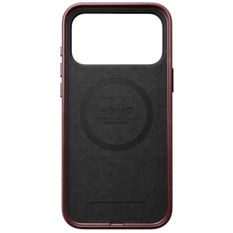 NOMAD Traditional Leather Case - etui do iPhone 18 Pro Max / 17 Pro Max kompatybilne z MagSafe, skóra Horween (burgundy)