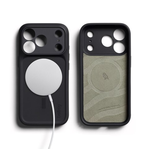 Bellroy Venture Case - etui do iPhone 18 Pro / 17 Pro kompatybilne z MagSafe oraz smycz na nadgarstek do telefonu (shadow)