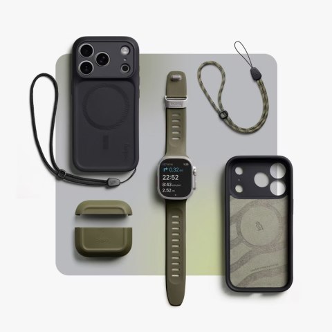 Bellroy Venture Case - etui do iPhone 18 Pro / 17 Pro kompatybilne z MagSafe oraz smycz na nadgarstek do telefonu (woodlands)