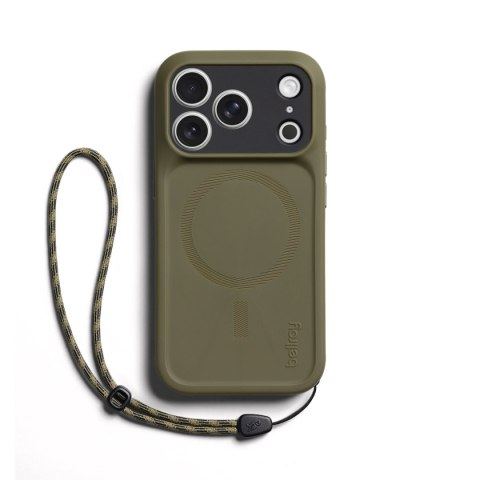 Bellroy Venture Case - etui do iPhone 18 Pro / 17 Pro kompatybilne z MagSafe oraz smycz na nadgarstek do telefonu (woodlands)