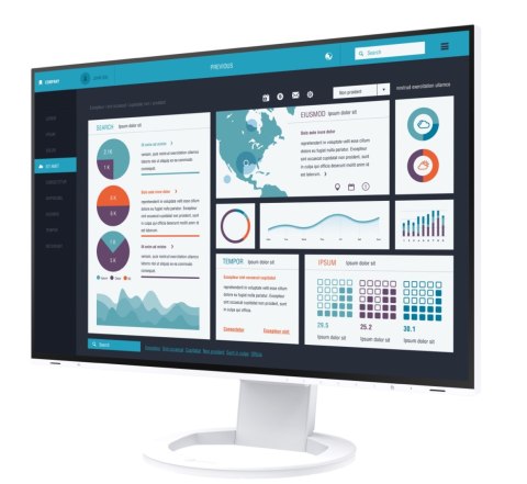EIZO FlexScan EV2495-WT - monitor 24", 1920 x 1200, WUXGA, 16:10, z daisy chain, karta sieciowa (biały)