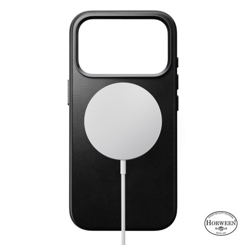 NOMAD Traditional Leather Case - etui do iPhone 18 Pro / 17 Pro kompatybilne z MagSafe, skóra Horween (black)