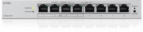 Switch Zyxel GS1200-8HP v3 8xGbE PoE+ Web