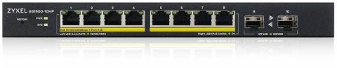Switch Zyxel GS1900-10HP v2 8xGbE PoE+2SFP