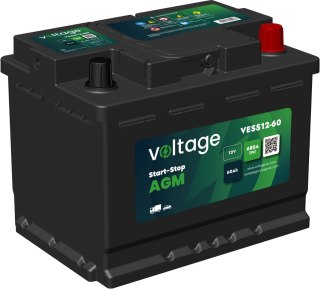 Akumulator AGM samochodowy START-STOP L2 Voltage 12 V 60 Ah 680 A VESS12-60