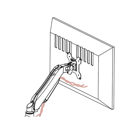 UCHWYT ŚCIENNY GAZOWY DO 1 MONITORA LED/LCD 13-27" L-12GW ART