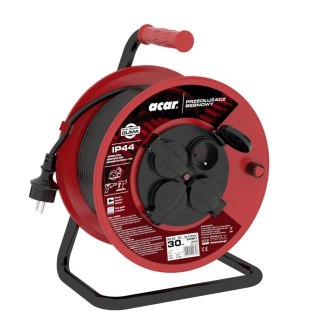 Przedł.ZWIJANY ACAR PZ-4Z/ST H05RR-F 3GX1.5 30M Z STYK. OCHR. CZARNY gumowa izolacja M01952 IP44