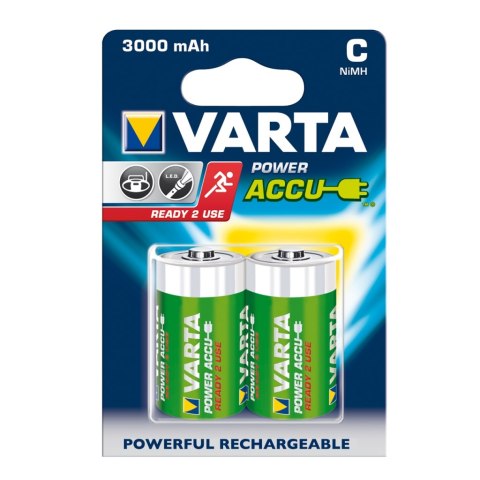 AKUMULATORY VARTA R14 (typC) 3000 mAh RECHARGE ACCU POWER 2szt