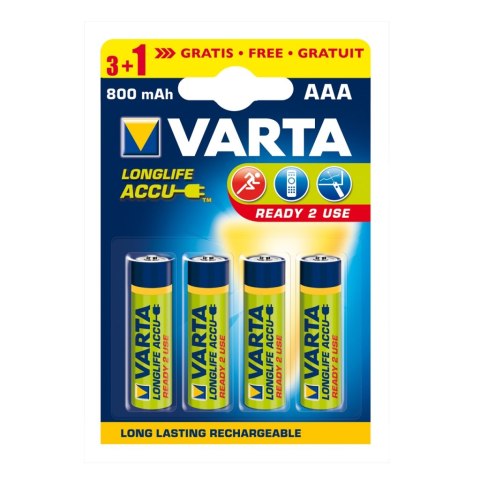 AKUMULATORY VARTA R3 800 mAh RECHARGE ACCU POWER 4szt