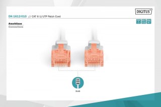 Digitus Patch cord U/UTP kat.6 PVC 1m szary