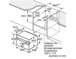 Bosch Piekarnik kompaktowy parowar CDG634AB0