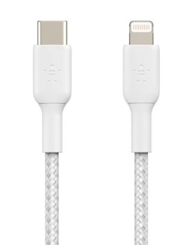 Belkin Kabel Braided USB-C Lightning 2m biały