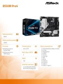 ASRock Płyta główna B550M Pro4 AM4 4DDR4 HDMI/DP/D-SUB M.2 mATX