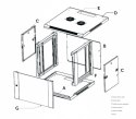 Extralink Szafka wisząca rack 4U 600x600 szara szklane drzwi