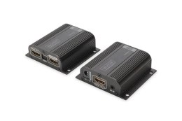 Digitus Przedłużacz/Extender HDMI do 50m po skrętce Cat.6/7 UTP, 1080p 60Hz FHD, HDCP 1.2, IR, audio(zestaw)