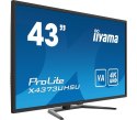 IIYAMA Monitor wielkoformatowy 43 cale X4373UHSU-B1 4K, VA, 2xHDMI, DP, mDP, 3ms, 2x7W, USBx4