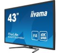 IIYAMA Monitor wielkoformatowy 43 cale X4373UHSU-B1 4K, VA, 2xHDMI, DP, mDP, 3ms, 2x7W, USBx4