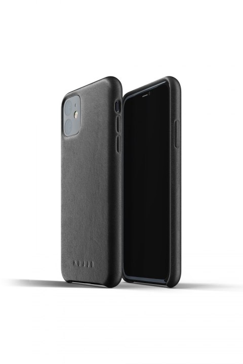 Mujjo Full Leather Case - etui skórzane do iPhone 11 (czarne) [go]