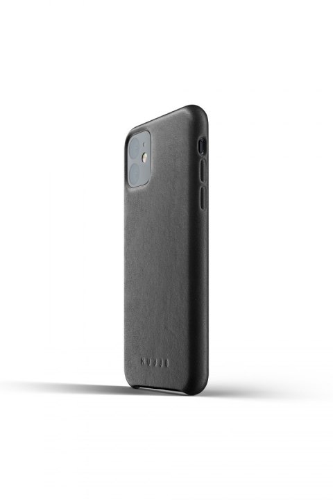 Mujjo Full Leather Case - etui skórzane do iPhone 11 (czarne) [go]