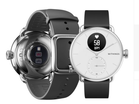 Withings Scanwatch - zegarek z funkcją EKG, pomiarem pulsu i SPO2 oraz mierzeniem aktywności fizycznej i snu (38mm, biały)
