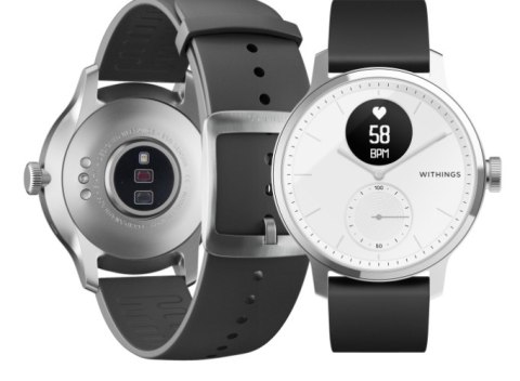 Withings Scanwatch - zegarek z funkcją EKG, pomiarem pulsu i SPO2 oraz mierzeniem aktywności fizycznej i snu (42mm, biały)