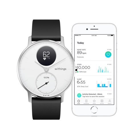 Withings Steel HR - smartwatch z pomiarem pulsu (36mm, biały)
