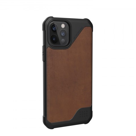 UAG Metropolis LT LTHR ARMR - skórzana obudowa ochronna do iPhone 12/12 Pro (brązowa) [go]