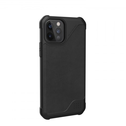 UAG Metropolis LT LTHR ARMR - skórzana obudowa ochronna do iPhone 12/12 Pro (czarna) [go]