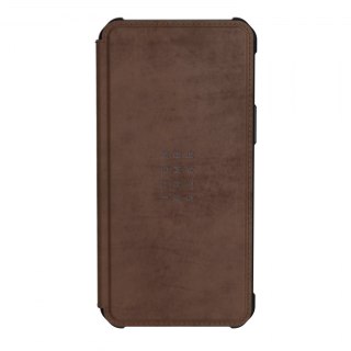 UAG Metropolis LTHR ARMR - skórzana obudowa ochronna z klapką do iPhone 12 Pro Max (brązowa) [go]