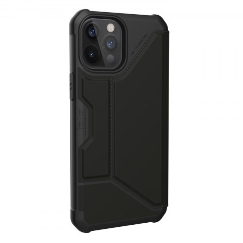 UAG Metropolis SATN ARMR - obudowa ochronna z klapką do iPhone 12 Pro Max (czarna) [go]