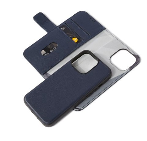 Decoded Detachable Wallet - skórzana obudowa ochronna do iPhone 13 Pro kompatybilna z MagSafe (granatowa)