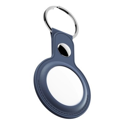 KeyBudz AirTag Keyring - skórzane etui ochronne do AirTag 2- pack (cobalt blue)