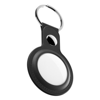 KeyBudz AirTag Keyring - skórzane etui ochronne do AirTag 2- pack (black)