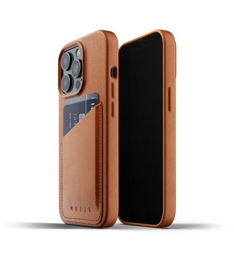 Mujjo Full Leather Wallet Case - etui skórzane do iPhone 13 Pro Max (brązowe)