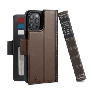 Twelve South BookBook - etui skórzane do iPhone 12 Pro Max kompatybilne z MagSafe (brązowe)