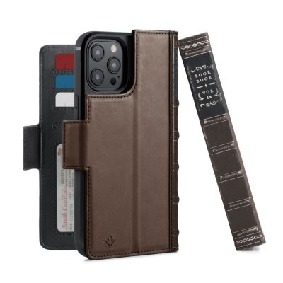 Twelve South BookBook - etui skórzane do iPhone 12 Pro Max kompatybilne z MagSafe (brązowe)