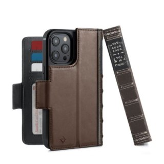 Twelve South BookBook - etui skórzane z klapką do iPhone 12/12 Pro kompatybilne z MagSafe (brązowe)